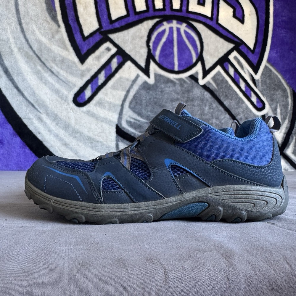 Size 6.5M - Merrell Trail Chaser Hiking Shoes Sneakers Boys Blue MY58617